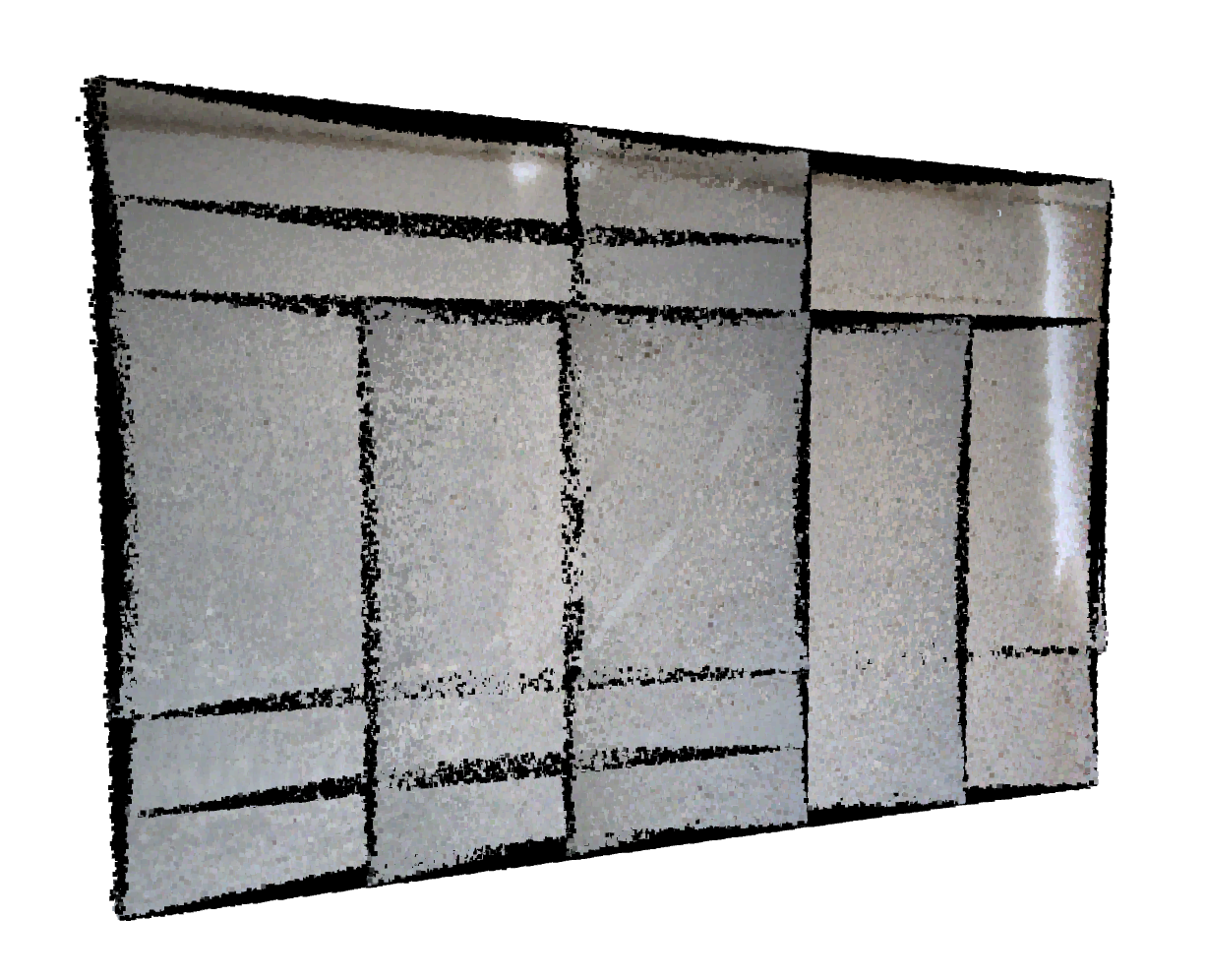 Depth Scan of Featureless Walls with a Robotic Manipulator System